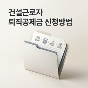 건설근로자 퇴직공제금 신청방법