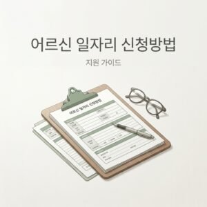 어르신 일자리 신청방법