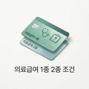 의료급여 1종 2종 조건