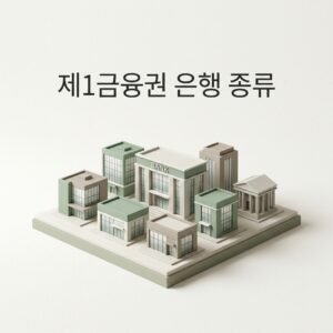제1금융권 은행 종류