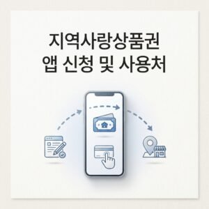 지역사랑상품권 앱 신청 및 사용처