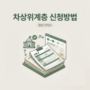차상위계층 신청방법