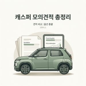 캐스퍼 모의견적 총정리