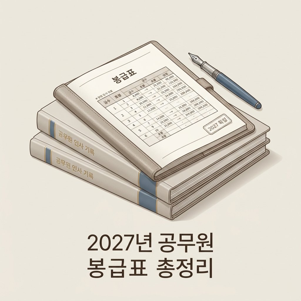 2027년 공무원 봉급표 총정리
